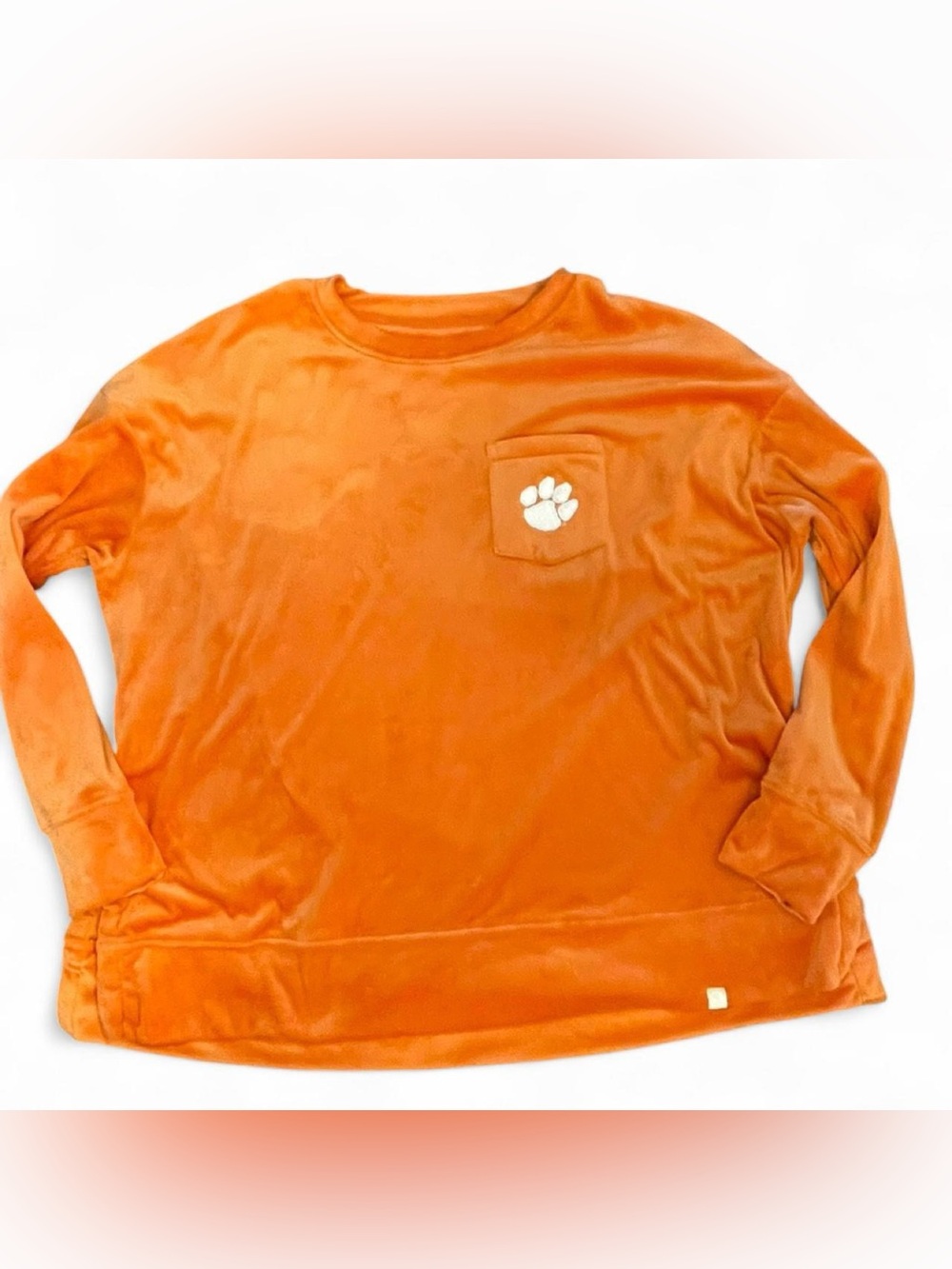 Clemson University orange long sleeve fleece Marleylilly sweatshirt Size L